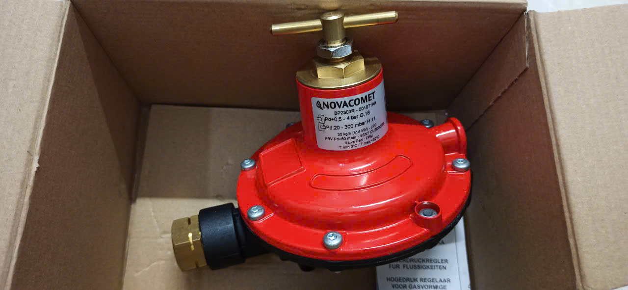 van điều áp cấp hai 30kg/h 20-300mbar Novacomet BP2303R